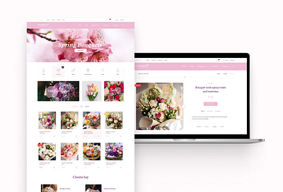 Florence Flower Boutique: Digital Artistry Meets E-commerce ab testing e commerce figma hero landing page site ui uiux website