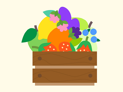 Fruit box fruit fruit illustration ill illustration vector vectorillustration
