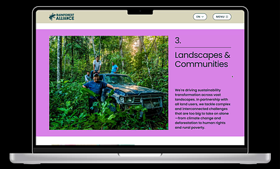 Rainforest Alliance 2022 Annual Report annual report layout typography ui