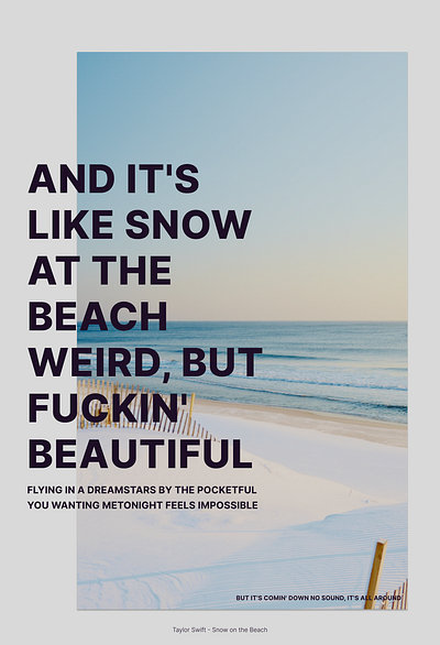 snow at the beach design midnights snow taylorswift