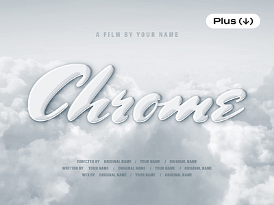 Cloud Film Title Effect 3d cinema clean cloud design download effect lettering movie pixelbuddha psd smooth template text title