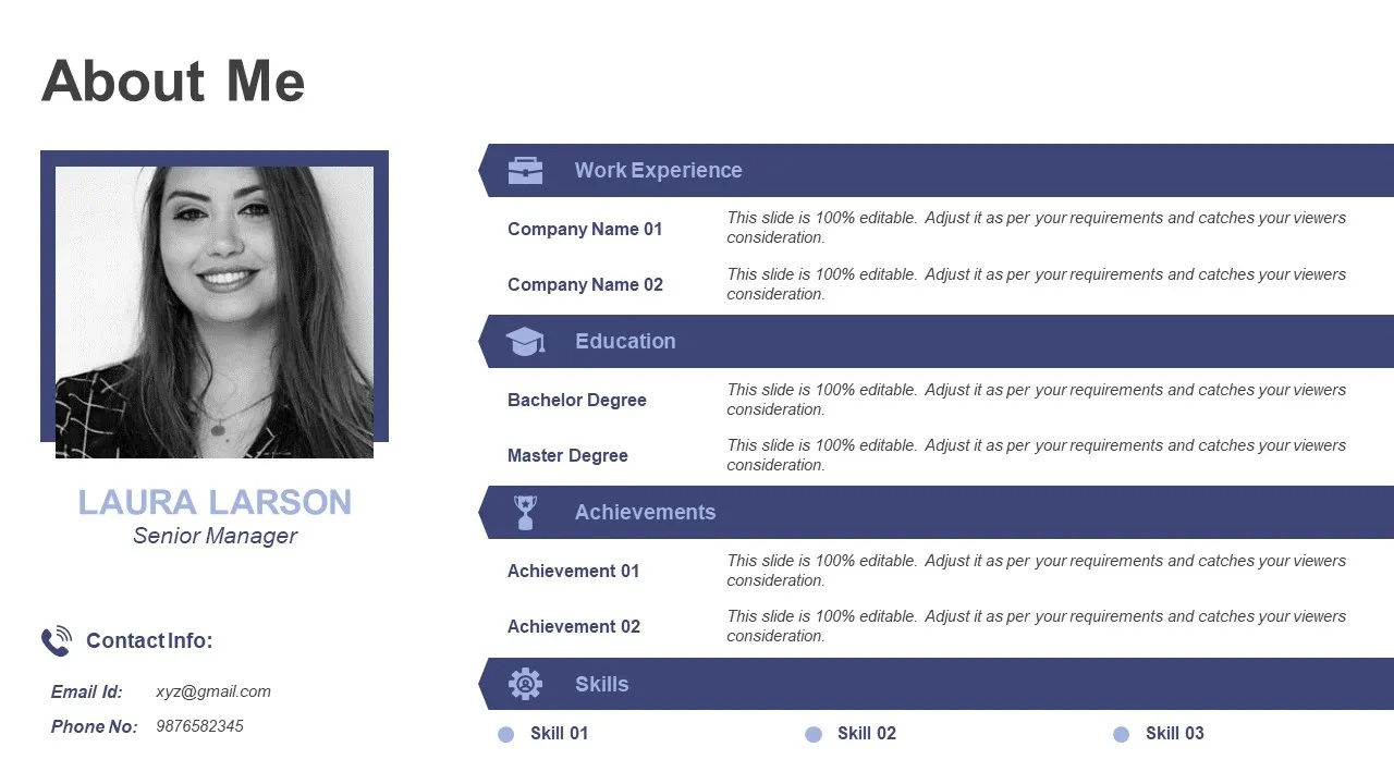 About Me Resume PowerPoint Presentation by Kridha Graphics on Dribbble