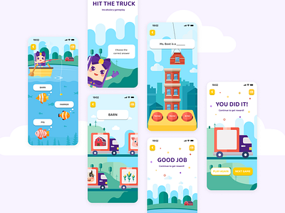 Lingood - Learning English App: Gamification app branding character design design e learning english gamification graphic design illustration logo ui uxui uxui design