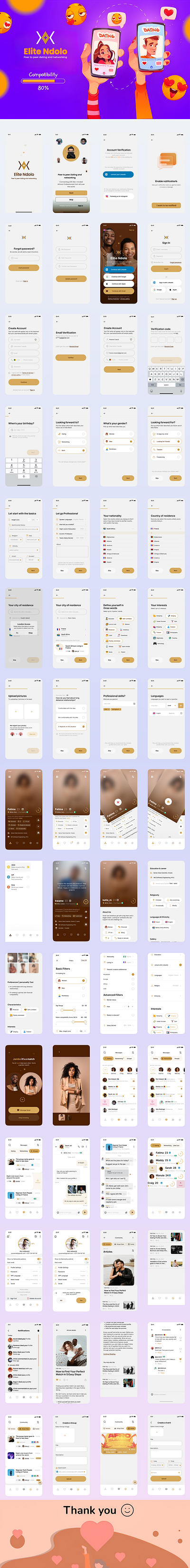 Elite Ndolo Dating App design graphic design illustration inspiration landing page logo ui ui ux uiux design web design