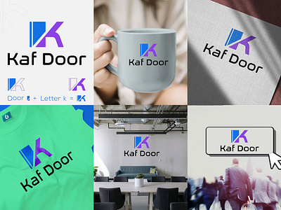 Kaf Door - Brand Logo Design adobe photoshop brand identity brand logo branding branding logo catalogo company logo creative logo customlogo design graphic design graphic logo illustration kaf door logo logos media logo minimal logo new logo prind logo