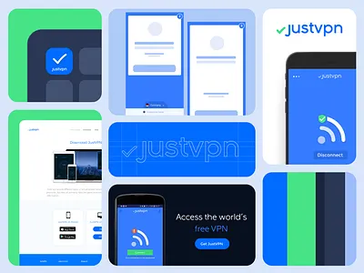 Brand, Website, App UI/UX for a VPN App app blue browse cyber download free internet internet network securety ui uiux ux vpn wifi
