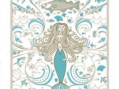 Mermaid :: Sea Life :: Poster conch coral dolphin fish killer life mermaid orca porpoise sand dial scale scales sea seahorse sealife shark shells starfish turtle whale