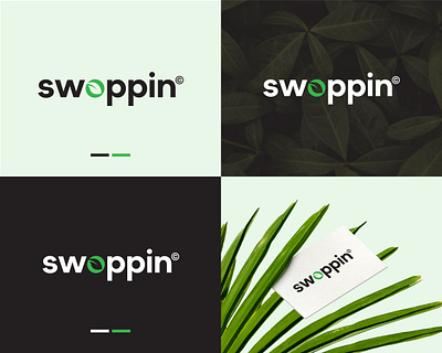 swoppin logo.. creative logo creative natural logo graphic design leaf logo leaf wordmark logo logo logos minimalist logo modern logo natural logo wordmark logo