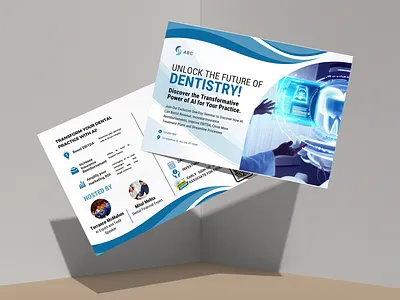 Postcard Design ai clean conference dentistry design graphic design mockup modern post card postcard simple