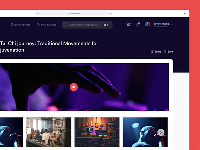 Event Page - Music Platform design product design ui uiux ux