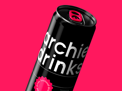 Archie Drinks - Magenta Line archie beverage branding design drinks functional graphic design health healthcare landing page logo lp ui ux