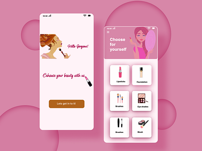 Makeup App ecommerce app makeup app ui ui.ux ux uxui