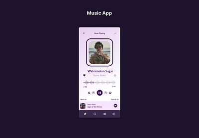 Daily UI - Music App 100daysodui dailyui design harrystyles music musicapp screens ui uiux ux