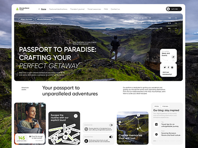 Travel Platform adventure airbnb booking design destination discovery figma flight hotel landing navigation reservation travel travel platform trip ui ux web