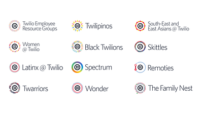 Twilio ERG logos dei diversity erg internal logos