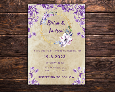 Wedding Invitation Card Template