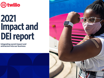 Twilio Impact and DEI report dei landing page nonprofit print