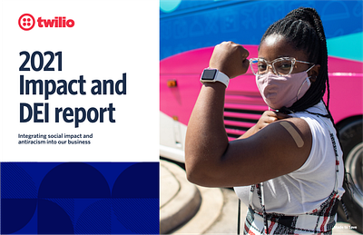 Twilio Impact and DEI report dei landing page nonprofit print