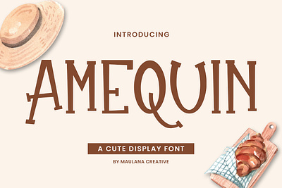 Amequin Cute Display Font branding font fonts graphic design logo nostalgic