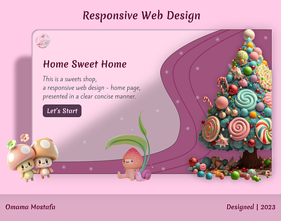 Sweets shop - Responsive design - Home page auto layouts figma grid system home page landing page responsive design ui ui ux ux design