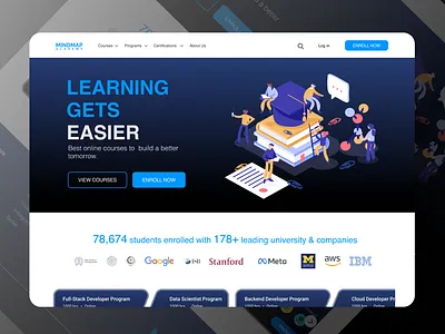 Landing Page adobe xd behance design dribble e learning figma graphic design landing page online education product design ui ui design user interface ux web design web development webpage deisgn
