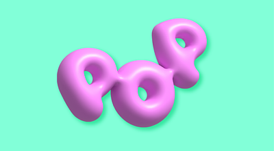 02 Pop 3D Type 3d 3d type illustrator typography