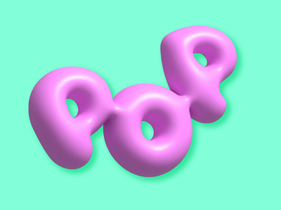 02 Pop 3D Type 3d 3d type illustrator typography