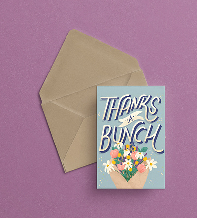 Thanks a Brunch Greeting Card design fun lettering funny illustration graphic design greeting card hand lettering illustration layout design procreate thank a brunch typography