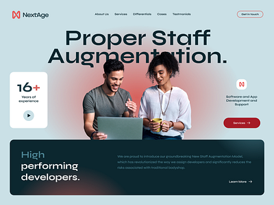 NextAge Website branding design interface ui