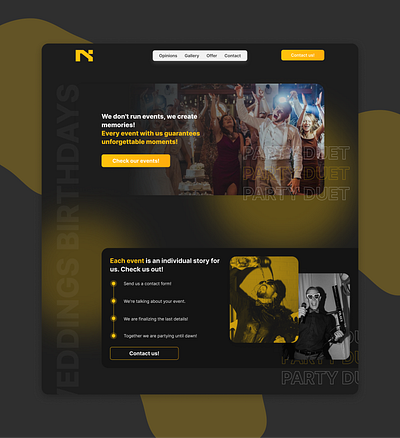 Landing Page for DJ branding design graphic design home page landing page ui ux