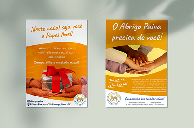 Cartazes publicitários para o Abrigo Paiva advertising graphic design non profit