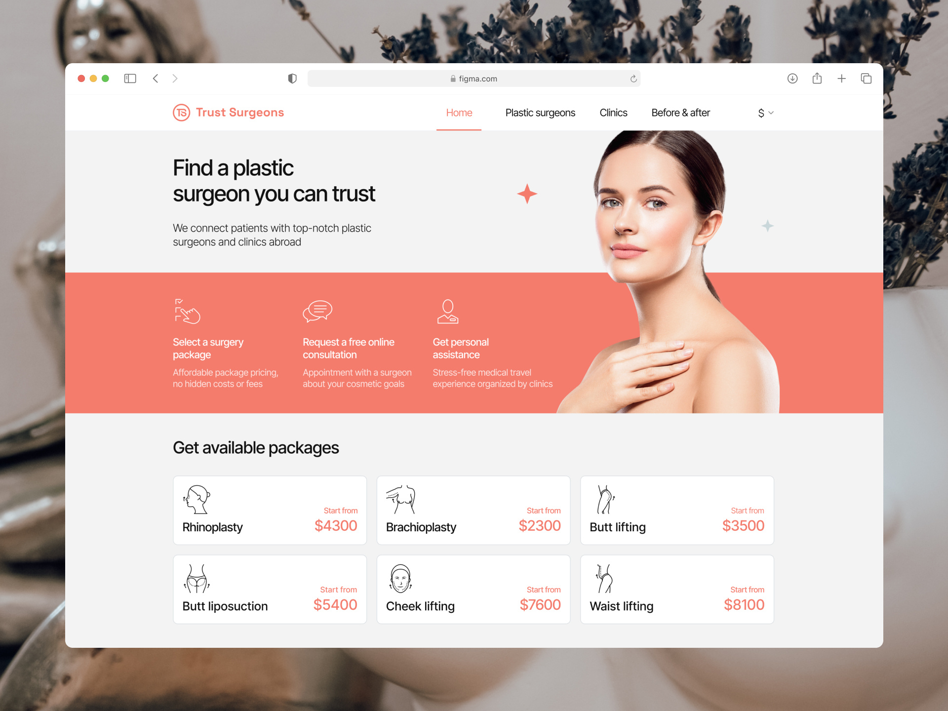 Trust Surgeons Website Design beautyclinicsite clinicalbeauty cosmeticux creativeweb designcommunity digitaldesign dribbbledesign healthcareinnovation modernux patientexperiencedesign plasticsurgerydesign plasticsurgerysuccess sitedesign surgicalcenterdesign ui uiuxinspiration ux webdesigninspiration websiteredesign