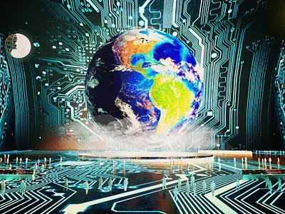 Simulation Theory 3d 3dsmax aliens art cg illustration cgi civilization conspiracy digital art earth end of the world future god hoax humanity illustration rendering simulation theory space vray