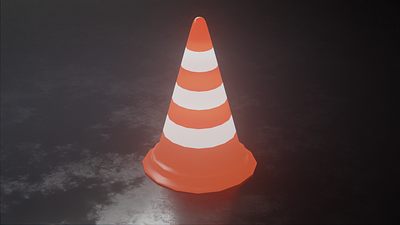 Glowing Traffic Cone 3d cone design graphic design