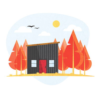 Tiny House design illustration illustrator vector