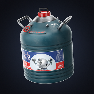 Canister of Mr. Handy Fuel from Fallout game. Blender, Substance 3d ble blender fallout render rendering