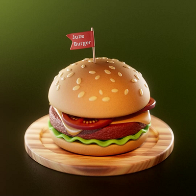 Burger 3d animation c4d design graphic design model motion motion graphics redshift