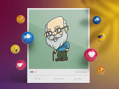 Old Man Cartoon Creation art cartoon cartoon character character character design concept art design digital art illustration old man cartoon procreate saurabh singh rajput shreyansh saurabh sketch