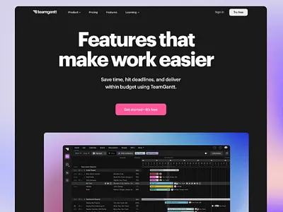 TeamGantt: Connecting Brand Strategy and Design art direction brand design branding design gantt charts product project management saas startup ui ui design ux ux design visual design web site design