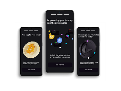 Crypto onboarding better designs bitcoin black branding clean designs crypto crypto design inspirations crypto onboarding daily ui challenge dailyui design design inspiration graphic design onboarding experience onoarding screen ui