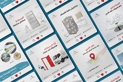 Aladdin | Social Media advertising arabic social media bathroom design graphic design illustration mirrors social media social media post