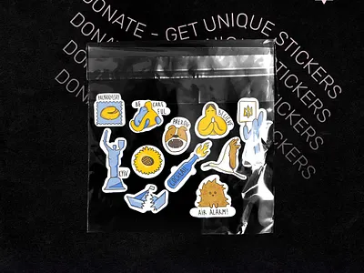 Sticker Pack in honor of the Independence Day of Ukraine army branding design graphic design ill illustration sticker typography ui ukraine vector