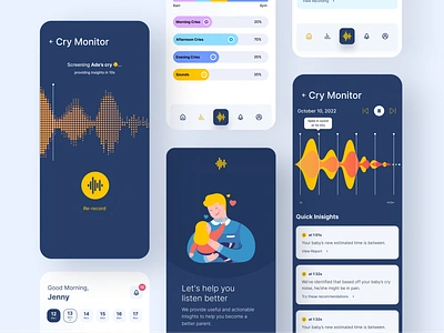 Soothwave - Cry Monitor animation app branding design graphic design icon illustration logo minimal sketchapp typography ui ux vector website