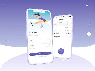 Skating app design fitness mobile skate skating sport uxui