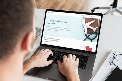 Health insurance website graphic design ui website