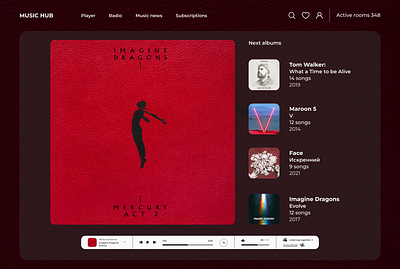 Music Hub | Concept shot concept design figma music people ui ux uxui web