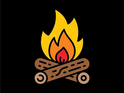 Campfire camp campfire camping dark fire firelight flame light logs night outdoors