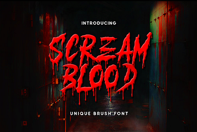 Scream Blood branding brush font graphic design horror illustration typography