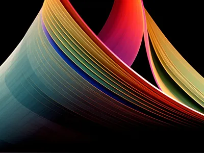 Flat Banding Gradients 3d abstract art art direction graphic design