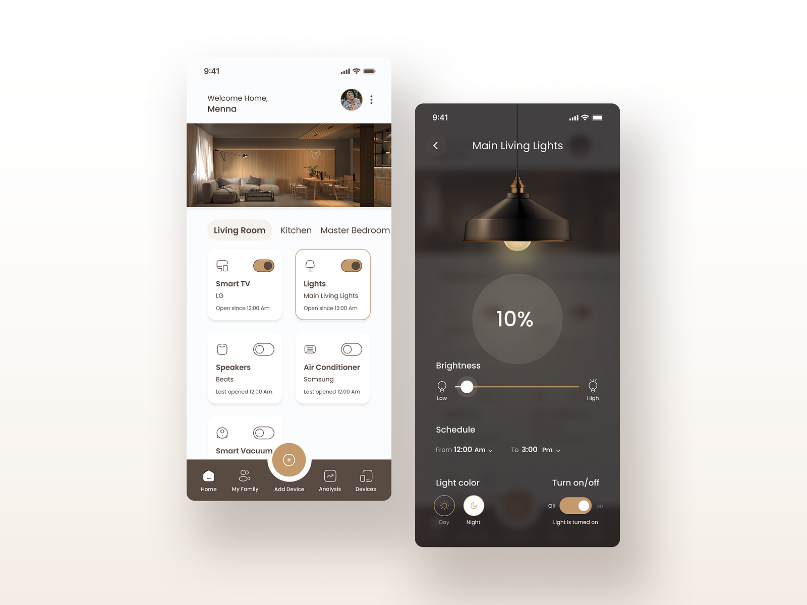 Smart Home app by Menna on Dribbble